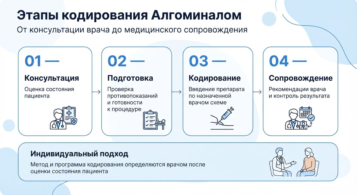 Кодирование препаратом «Алгоминал» в Дружковке инфографика
