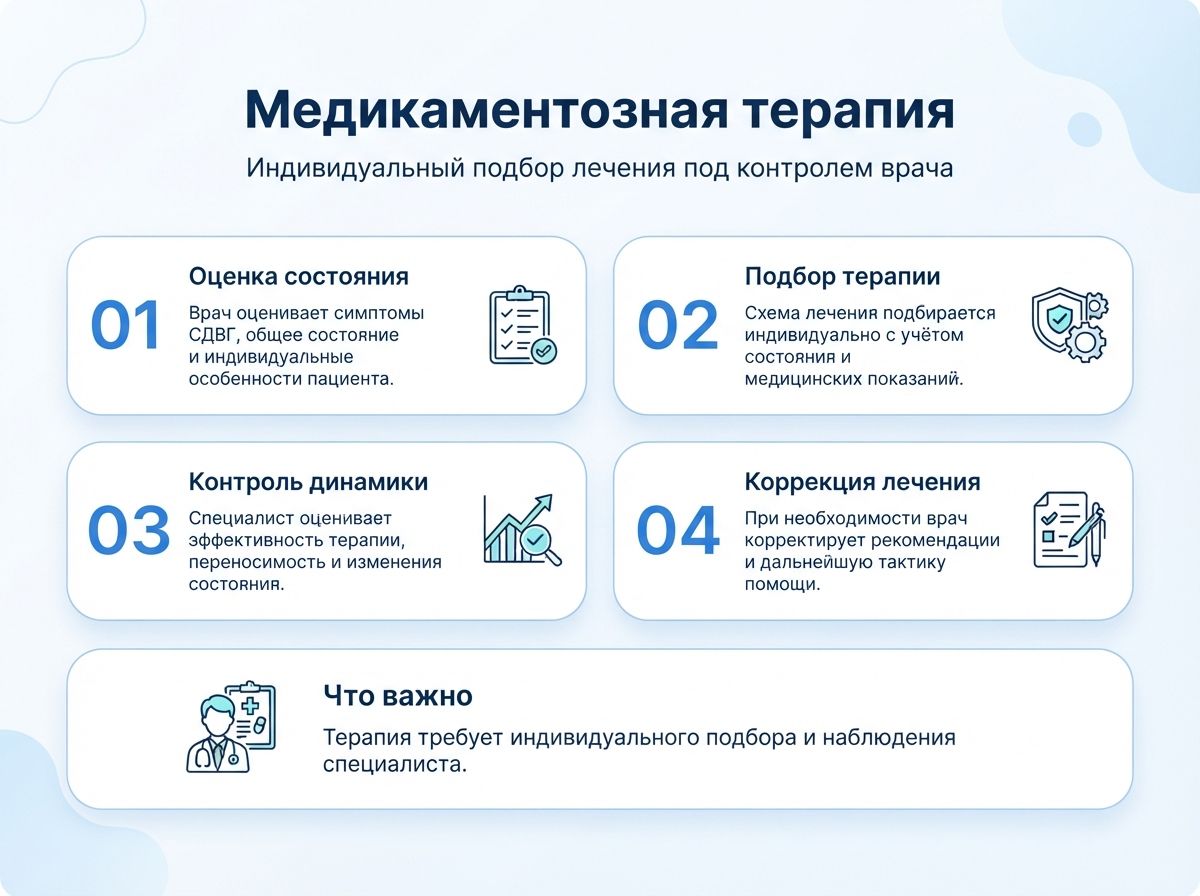 Лечение СДВГ в Дружковке у детей и взрослыхинфографика